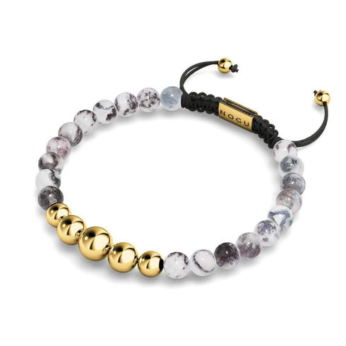 Dalmatiner-Jade | Gold | Balance-Edelstein-Makramee-Armband